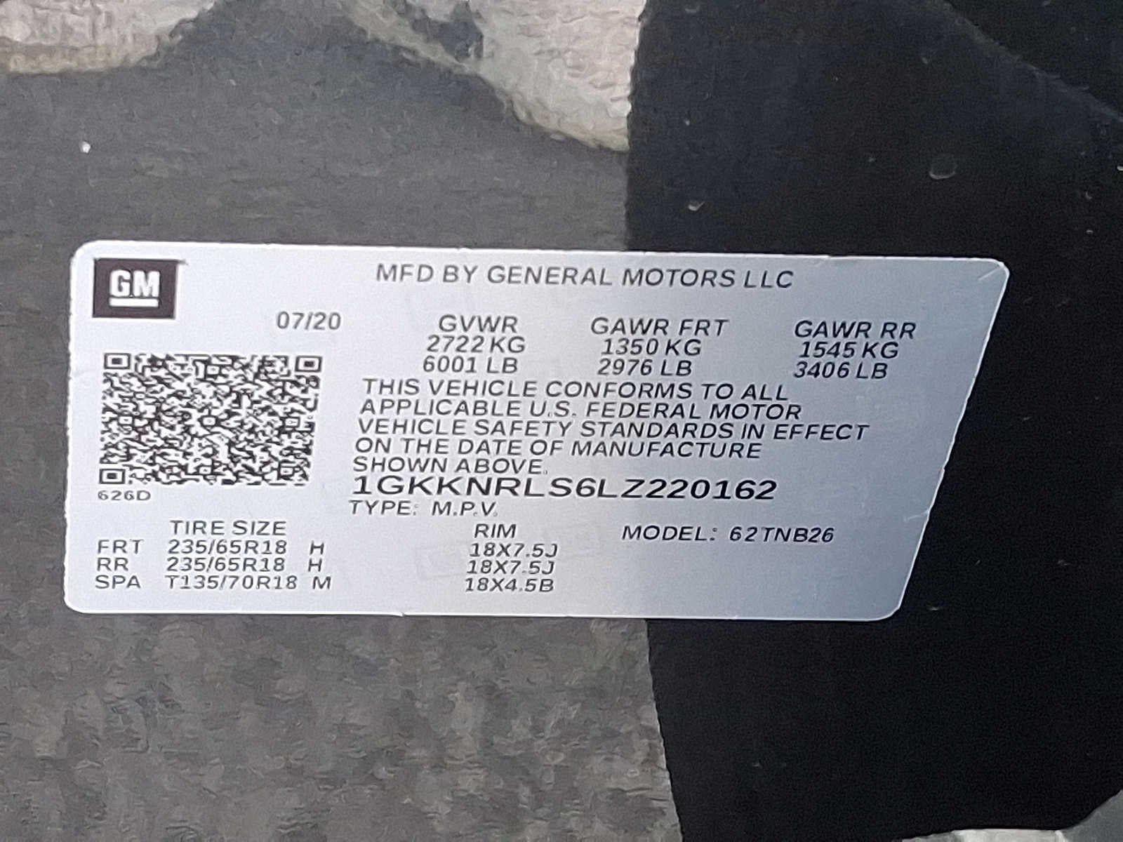 2020 GMC Acadia SLE