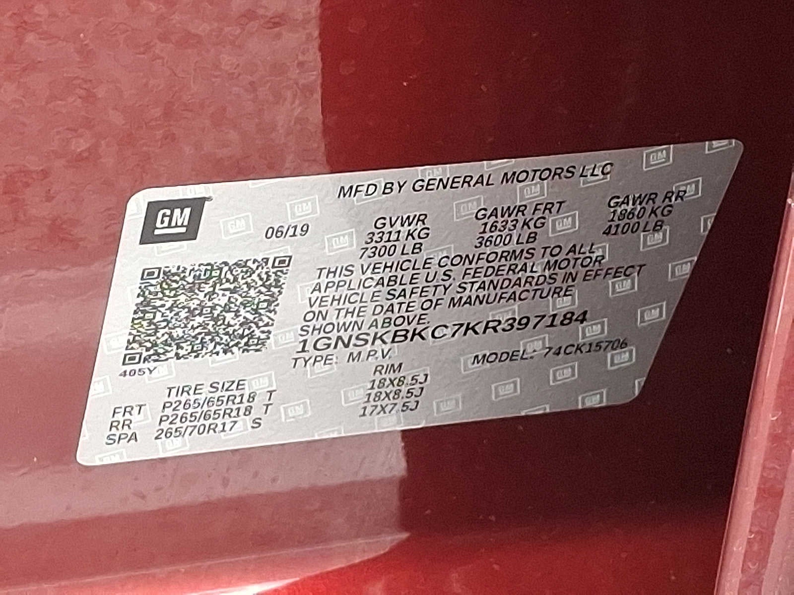 2019 Chevrolet Tahoe LT