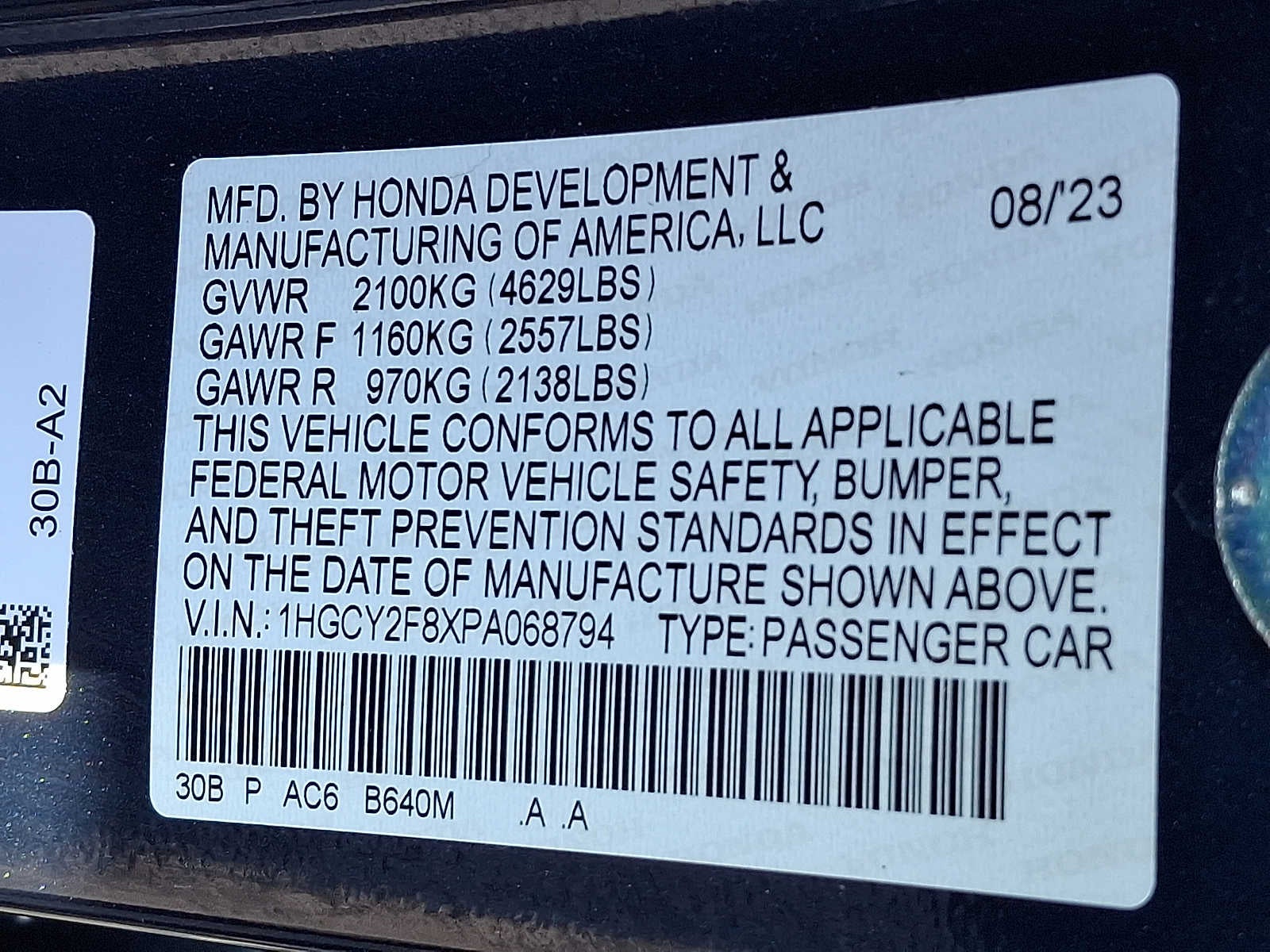 2023 Honda Accord Hybrid Touring