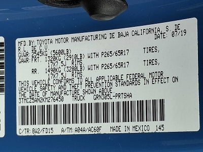 2019 Toyota Tacoma 4WD SR