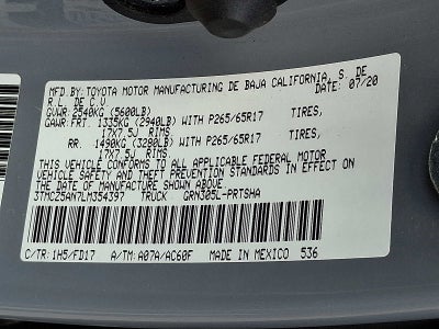 2020 Toyota Tacoma 4WD SR5