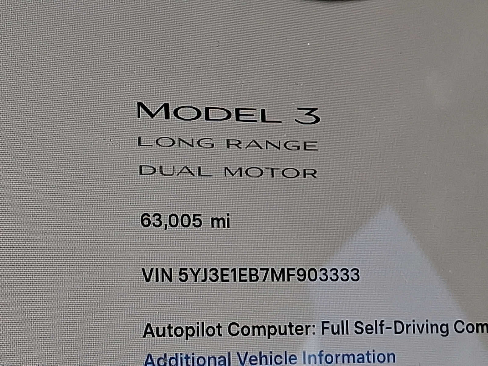 2021 Tesla Model 3 Long Range