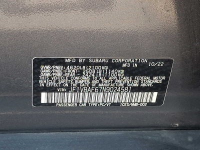2022 Subaru WRX Premium