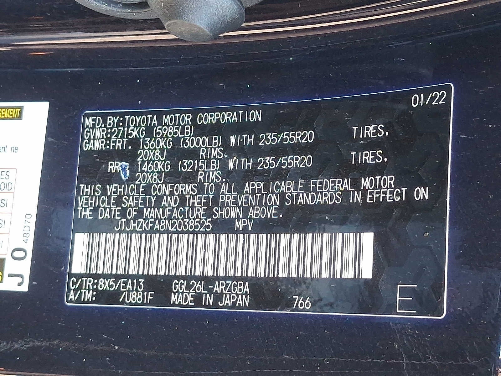 2022 Lexus RX RX 350L