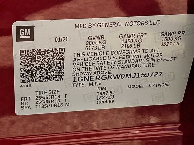 2021 Chevrolet Traverse LT Cloth