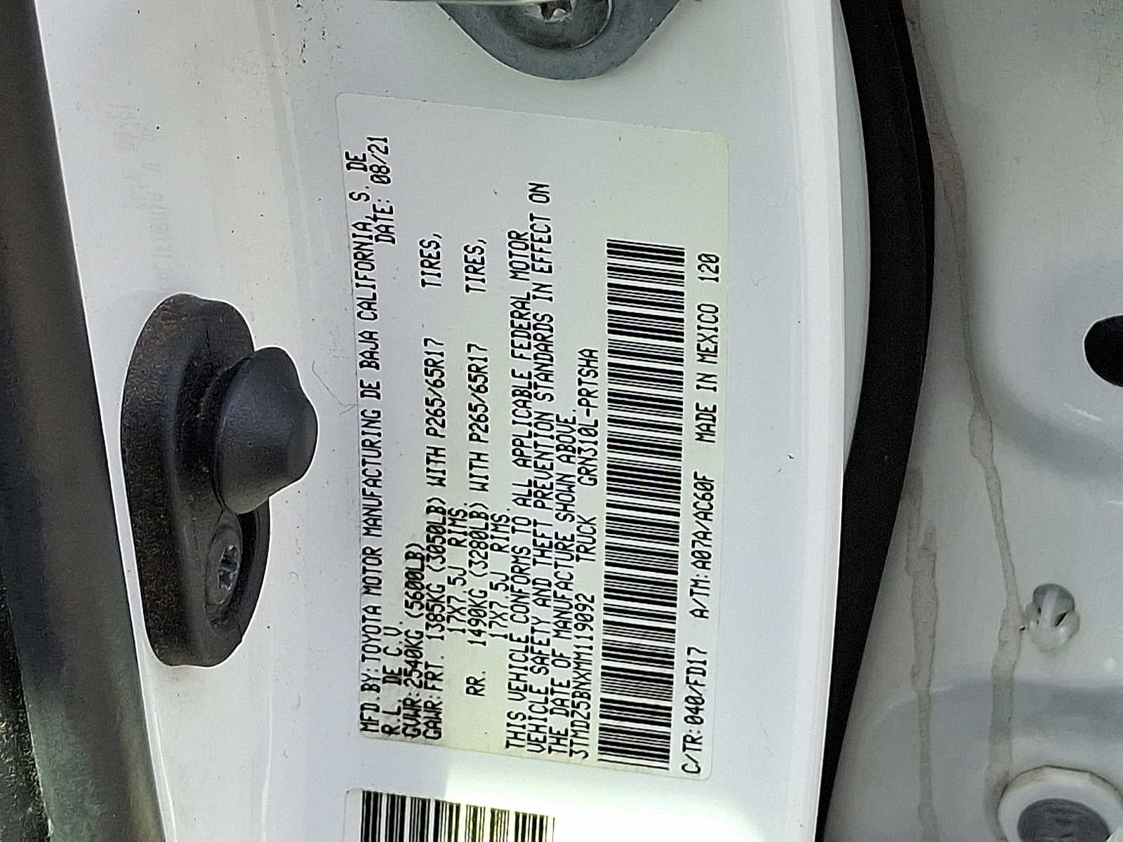 2021 Toyota Tacoma 4WD SR5