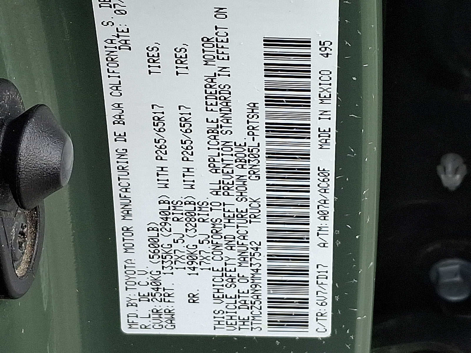 2021 Toyota Tacoma 4WD SR